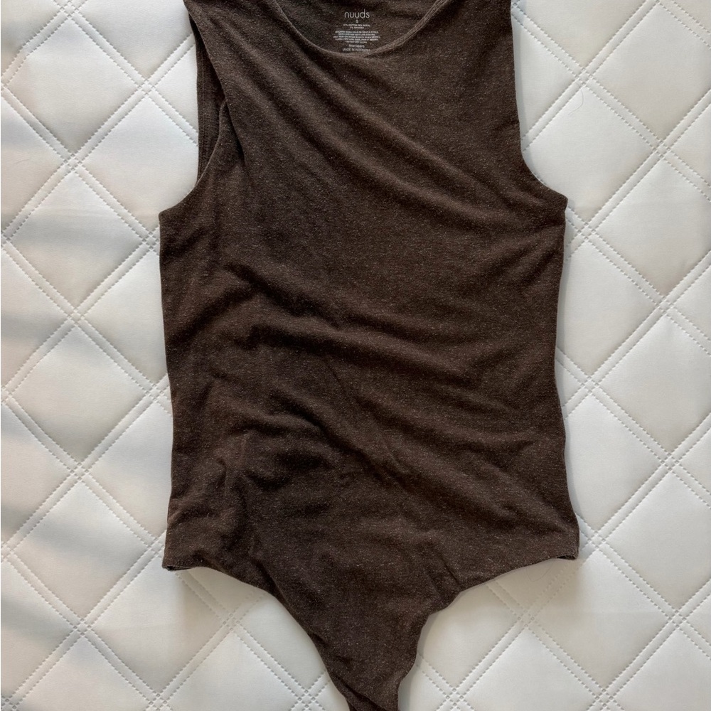 Nuuds Brown Sleeveless Bodysuit